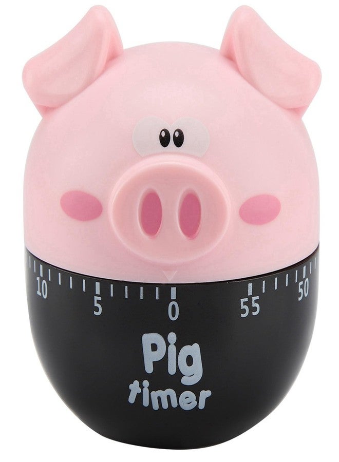 HAOHIZE Cute Cartoon Pig Kitchen Timer Mechanical Timers Counters for Cooking Timing Tool Portable Alarm Clock Kitchen Cooking Tool Cooking Mechanical Home Decor Counter (Pink) - Image 1